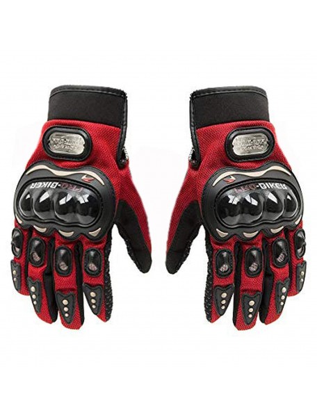 Bike Riding Full Gloves - Red