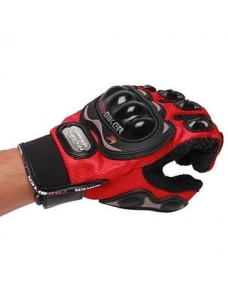 Motorcycle Half Finger Riding Gloves Red